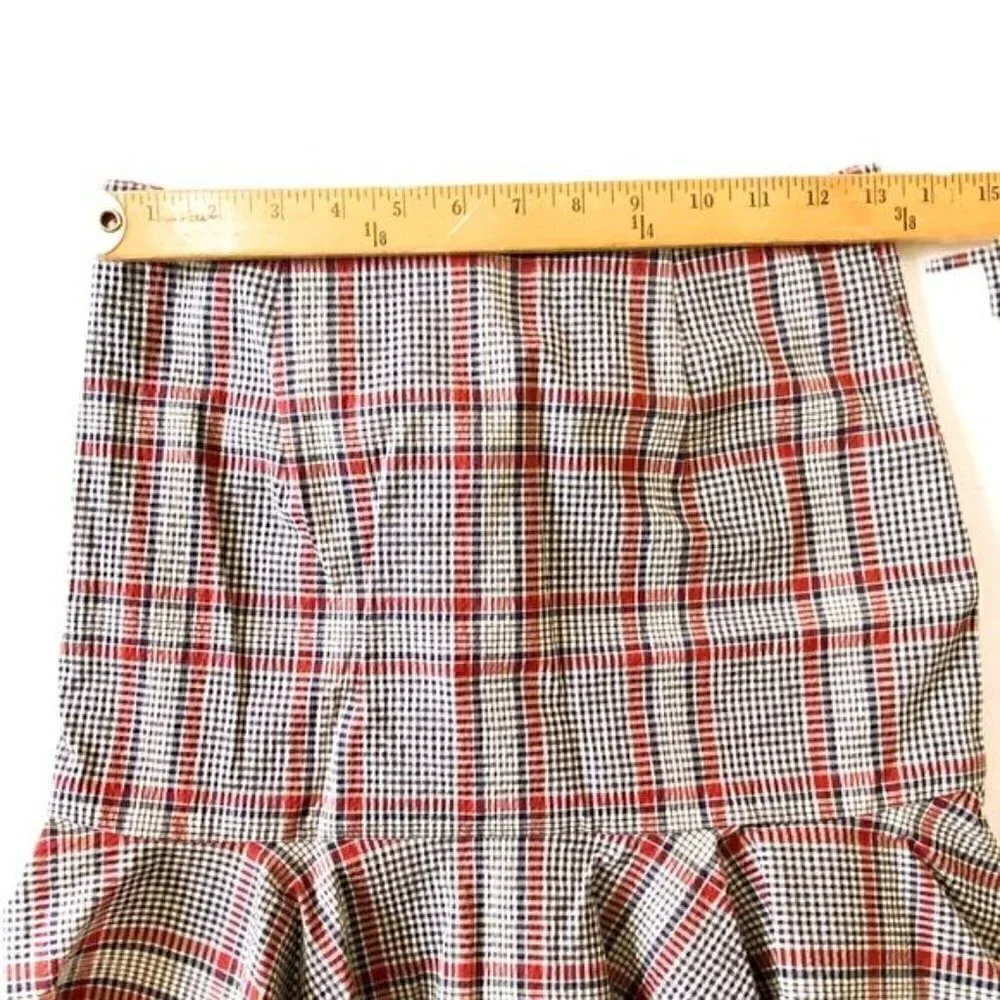 NWT Veronica Beard Picnic Plaid Print Skirt size 0